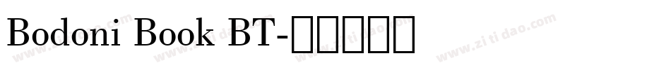 Bodoni Book BT字体转换